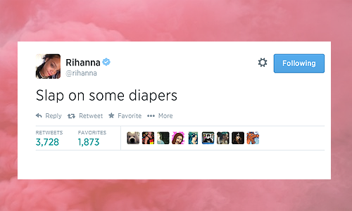 9teenyr-deactivated20140903:  @rihanna: :) 