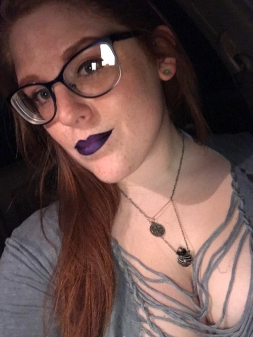 Got a new ear piercing and Tried dark lipstick, I must say I like it! ❤️