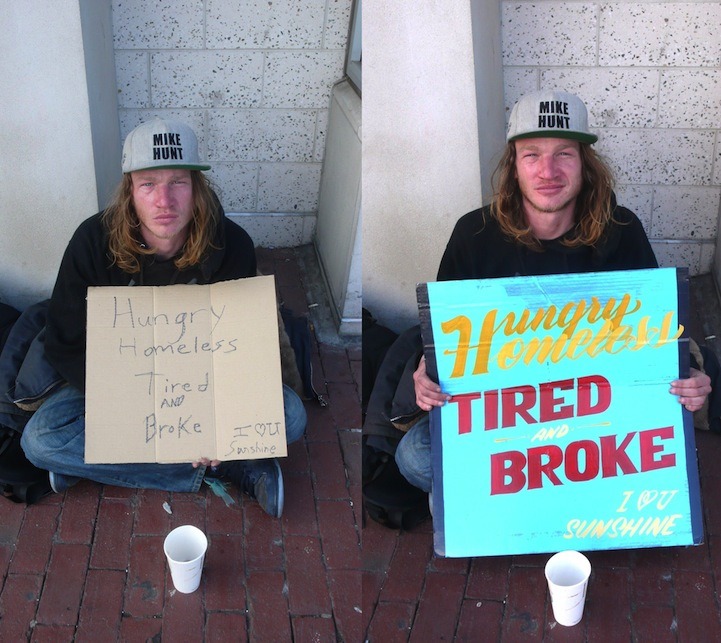 escapekit:  Signs for the Homeless  an art project started by artists Kenji Nakayama