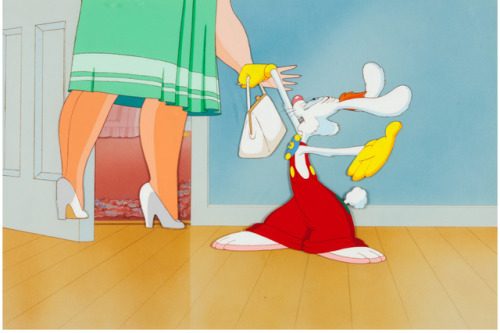 talesfromweirdland:Animation cels and production art from the 1989 Roger Rabbit short, Tummy Trouble