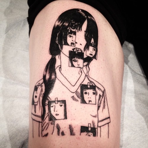 joelrich: Shintaro Kago for Niall. #tattoo #tattooartist #blackwork #blackworker #bw #ink #manga #ka