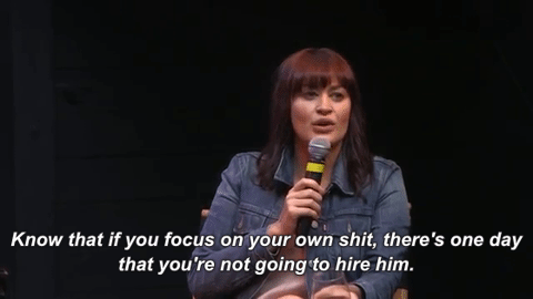 tyleroakley:  mamrie: ddrunkonyou:  “How do you deal with sexism?” Mamrie Hart did: THAT  I STAND BY THIS.   i screamed when i first watched this, mamrie is everything