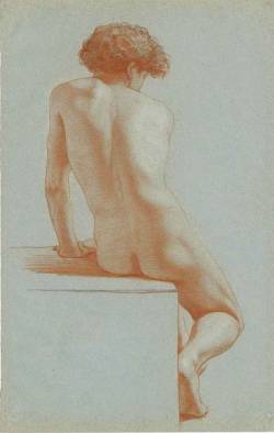 French School, 19th Century, A seated male