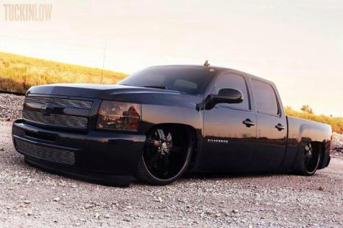 Bad Custom Black Chevy Pickup