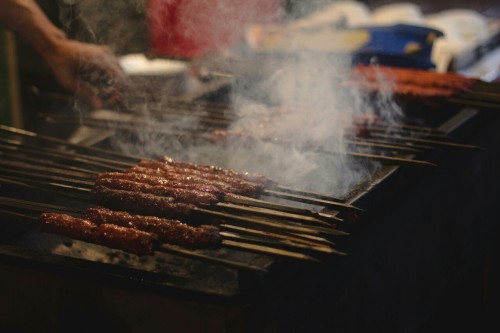 Mosque Road, Frazer Town, Bangalore. A meat-lovers heaven during the month of Ramadan.