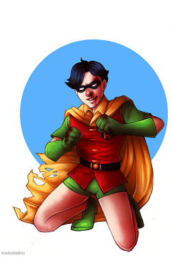 kaalashnikov:  commission for my awesome buddy oldsportanime of Dick Grayson looking like he been in a bit of a fight uvu 