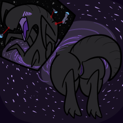 troutdraws: The Dimensional Horror, the endgame  fleet-destroying monster from Stellaris? It’s pretty cute. I drew porn  of it.                      