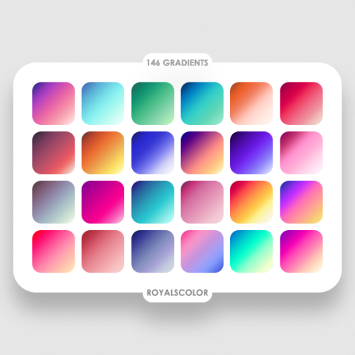 Gradients made by  royalscolor. This pack contains 146 gradients. Don’t repost them or up
