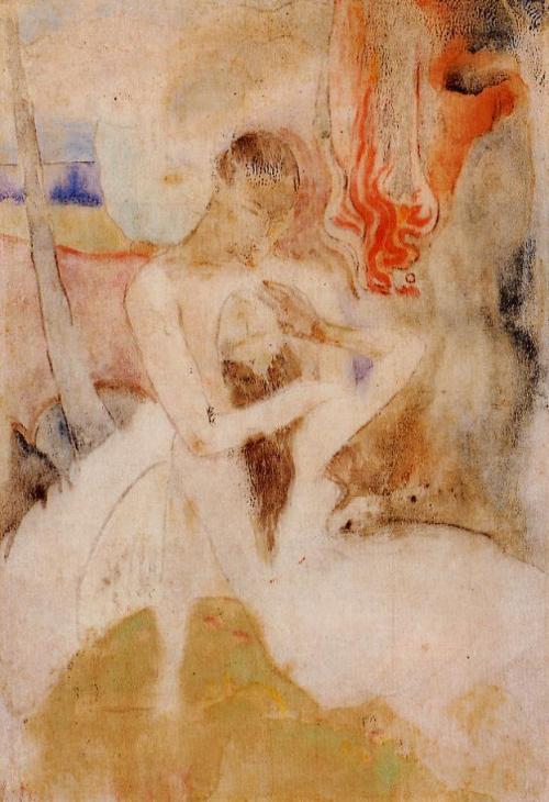 silenceformysoul:  Paul Gauguin - Here we make love, c.1893