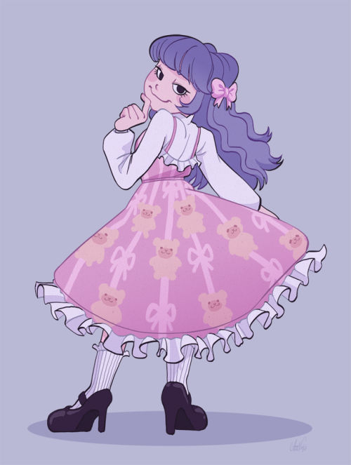 A drawing for Art Fight 2019 of Marie the sweet lolita girl, who belongs to @coriyume on Twitter!If 
