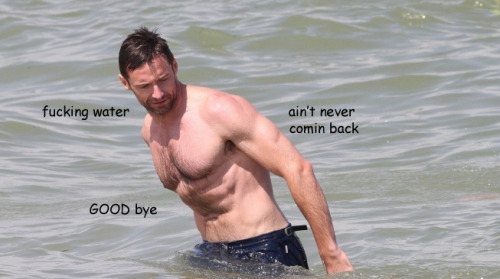 the-absolute-funniest-posts:  lolzpicx: Hugh Jackman vs the Ocean   My lovely followers, please follow this blog immediately!