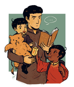 neetols:Let’s be real, Sarek doesn’t even get past page one of that parenting book