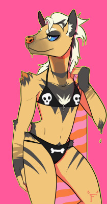 thalomine: fiendishdraws:  Frankie at the beach! Furaffinity Link  Ahhh Frankie looks amazing! 