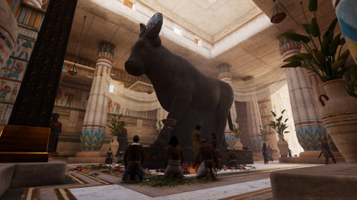 Apis Bull, temple of Ptah, at Inbu-Hedj (Memphis), reconstruction made by Ubisoft for the game Assas