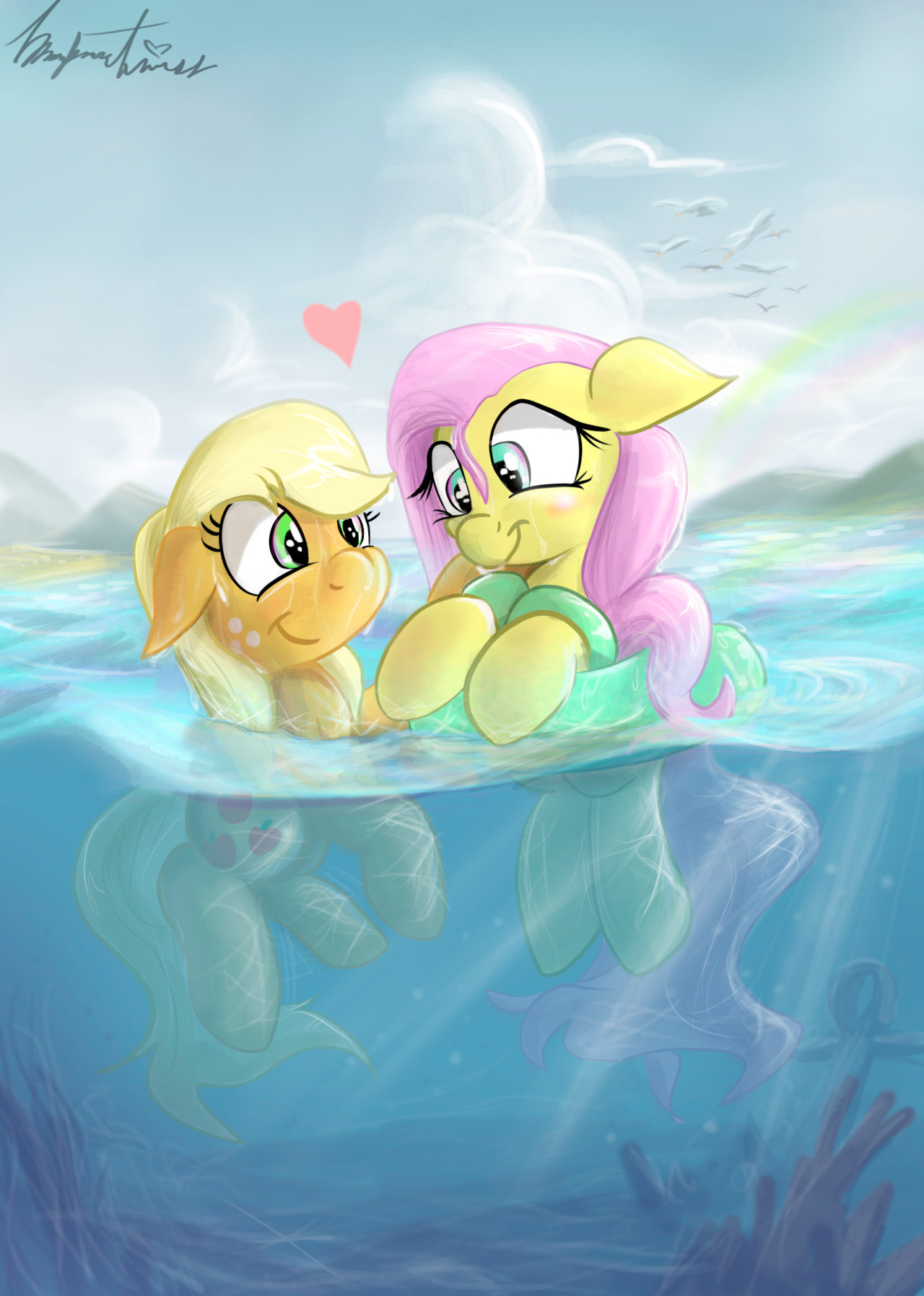 manfartwish:A nice summer swim. ^w^