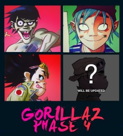 ridiculous-nicolas:  highimpactsexyninja:ALRIGHT MOTHERFUCKERS THE GORILLAZ ARE BACK!!!!!! A new album has officially been announced along with new character designs for the crew (Russel excluded for now)   *screams*