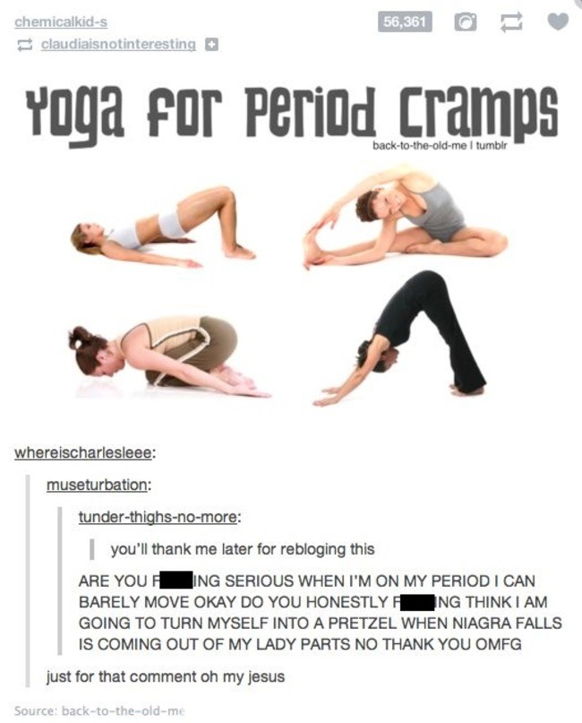 carryonwaywardfan:  Periods and Tumblr Part 1   @dommebadwolff23