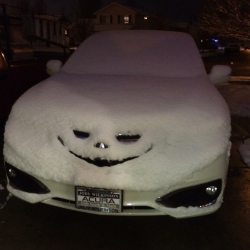 kalza-12:  truezodiacfact:  This car is really excited about the first major snowfall of the season.  In this world, it’s drive, or be driven 