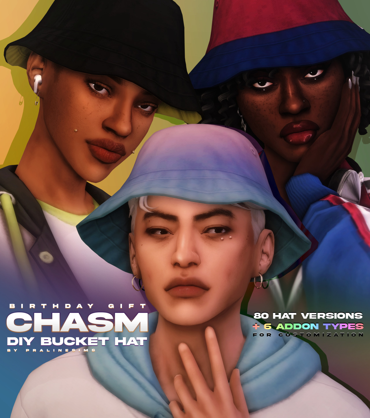 ABCDEFGHIJKLMNOPraline: CHASM DIY Bucket Hat Set