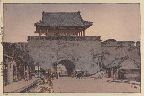 Hiroshi Yoshida 吉田 博 (1876 - 1950) - Dainan Gate in Mukden 1937