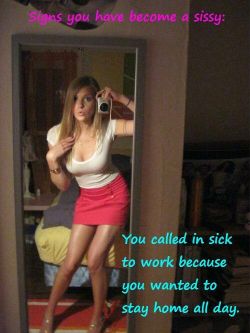 missysubcd:  xxemosissypoppyxx:  A sissy will do anything to stay home and get dressed up like a pretty gurl.   I do this sometimes!  I admit I have done this once. I then also toyed my ass so much I have never stretched it out so far.