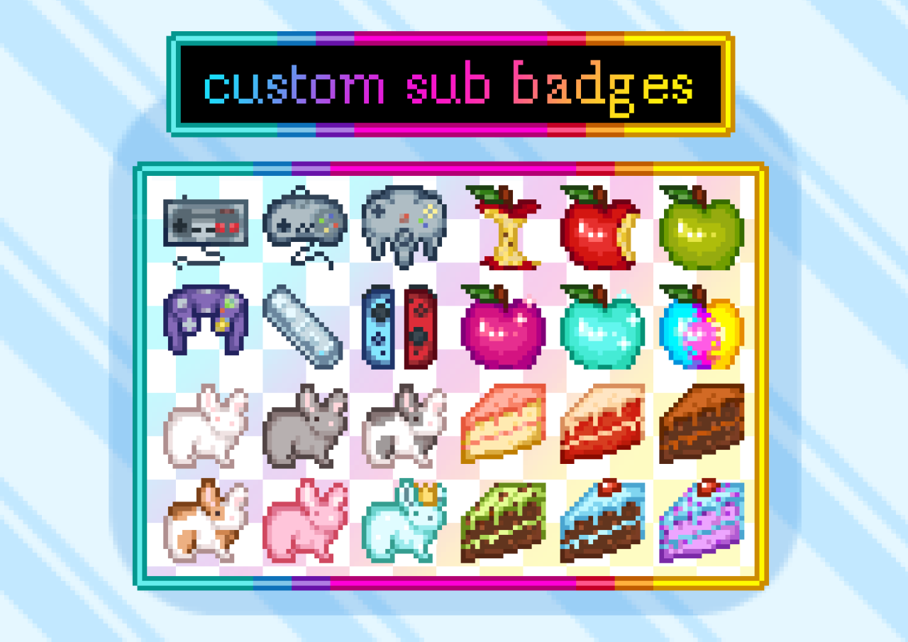 How I Create PIXEL ART Twitch Sub Badges 