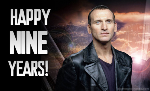 doctorwho:  It’s been nine years since Doctor Who returned to television with Christopher Eccleston as the Ninth Doctor & Billie Piper as Rose Tyler, and we think that’s a great reason to celebrate. Happy nine years!  