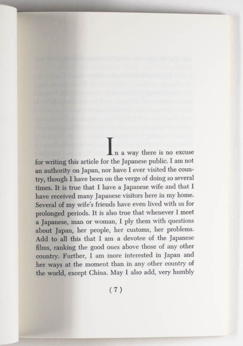 Reflections on the death of Mishima by Henry Miller, 1972, Capra Press from the Visual Studies 