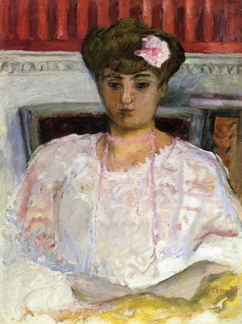 Misia with a Pink Corsage, 1908, Pierre BonnardMedium: oil,canvas