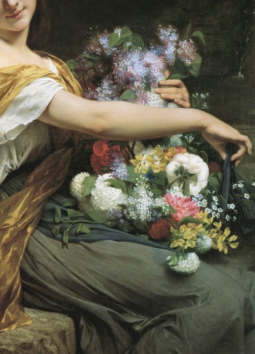 millefeuilleus:  Dionysia by Pierre Auguste Cot, 1870, detail.