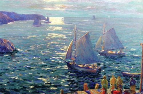 Jonas Lie - On the Wings of Morning c.1924. Oil on canvas.