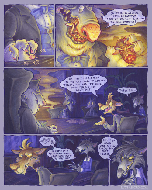 coelasquid:  raging-woodcock:  ejaybasford:  Here it is! My senior thesis! I am finally getting this thing posted online. It is my own take on “The Three Little Pigs”. My thesis teacher pushed me to do something sequential and I am so glad he did.