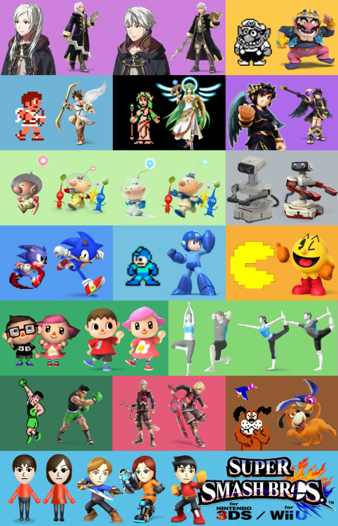 shadowfang42:  thefeyline:  Super Smash Bros characters - first appearance vs SSB4  look at some o dem humble beginnings :) 