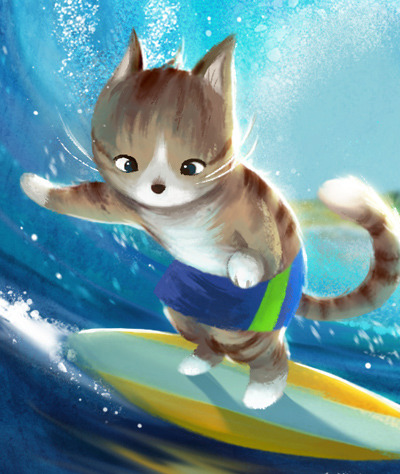 “Pawsome Surfers”