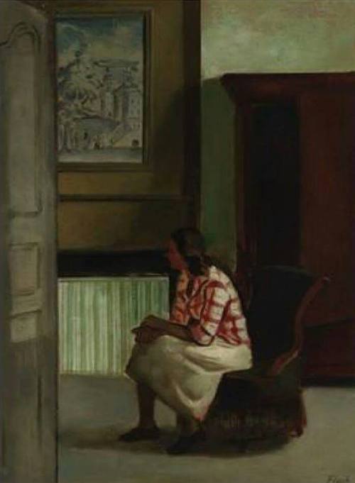 Seated  Woman  -    Joseph Floch  1940Austrian  1894-1977Oil / canvas,  61 x 46 cm. (24 x 18.1 in.)c