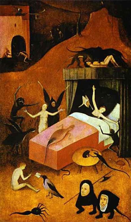 Death of whore, 1510, Hieronymus BoschMedium: oil,panel