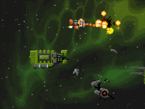 Some of the new hidden bosses for Steredenn: Binary Stars.The first one is the first (and only) ship