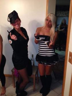 halloweenisforthesexy:  She’s been a bad girl, so now she’s in cuffs. 