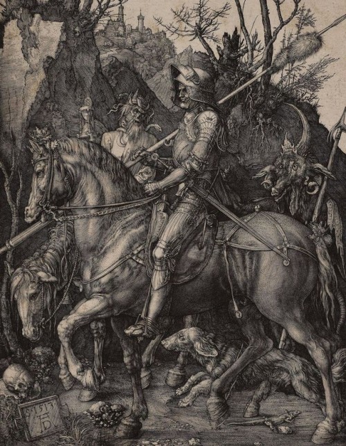 1five1two:‘A Knight, Death and the Devil’. Albrecht Durer. 1513. Royal collection Trust.