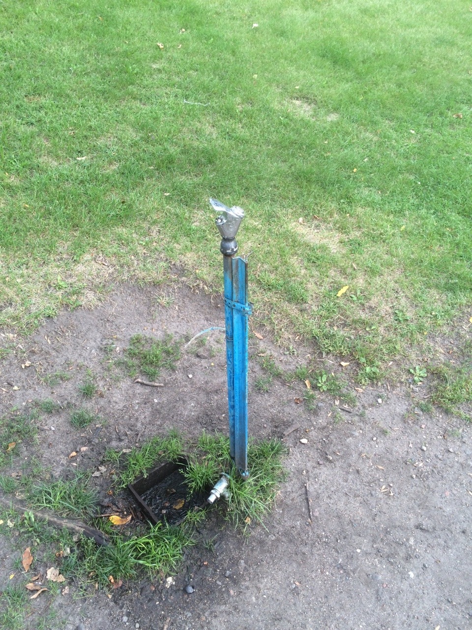 Drinking fountain skeleton.