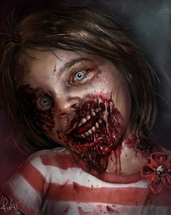 midnightmurdershow:  Zombie Girl by portohle
