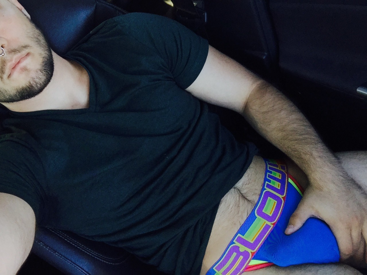 blanketking:Wearing a jock and taking nudes in public is way too fucking fun I literally