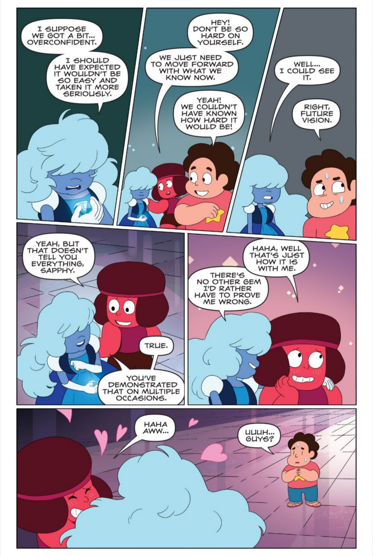 love-takes-work:  Steven Universe comic #15 official summary:“Garnet takes Steven
