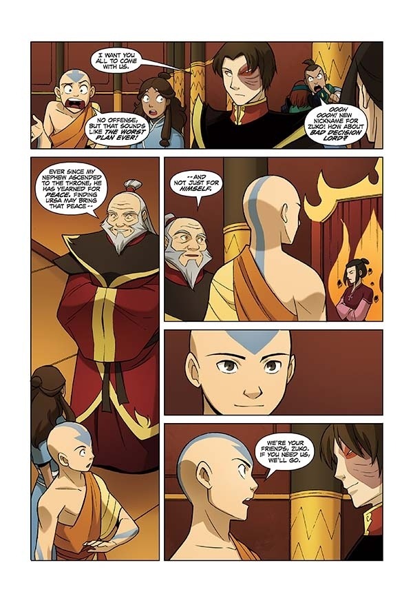 The first released pages of the comic Avatar: The Last Airbender - The Search Part