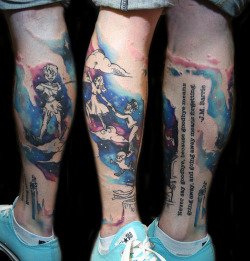 graphicward:  Peter Pan Watercolor Tattoo