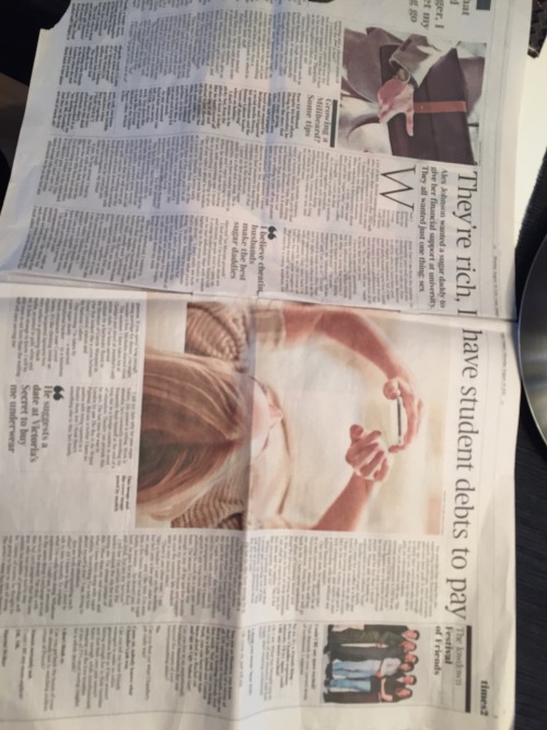 thotianaxoxo:  Yet another front news paper article in The Times UK about sugaring and seeking arrangement   This ones says the standards for dates on SA is £150 (赨) 😐😐😐 and £250 (踰)for overnight.  It says girls don’t get many allowances