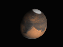 humanoidhistory:  The planet Mars in rotation,