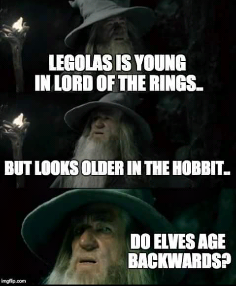 lotr4everhobbit:  Hmmm  Being in my company wiped years from his face
