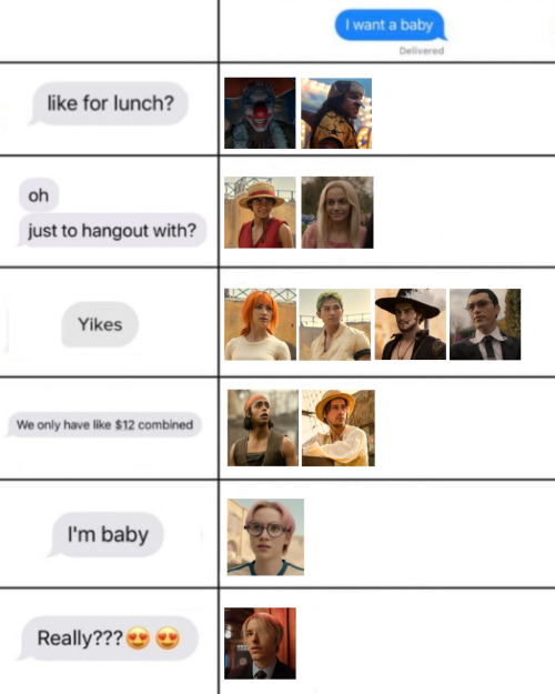 Imagine Sending A I Want A Baby Message To The One Piece People.