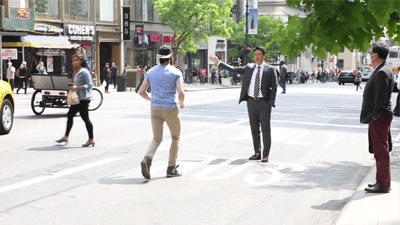 littlebassbunny:miikachu:onlylolgifs:High Five New YorkSee? Now this is a prank. Something silly and